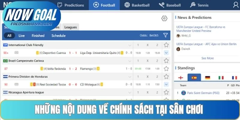 Những nội dung về chính sách tại sân chơi 